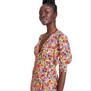 Rixo For Target Floral Puff Sleeve Maxi Dress NWT